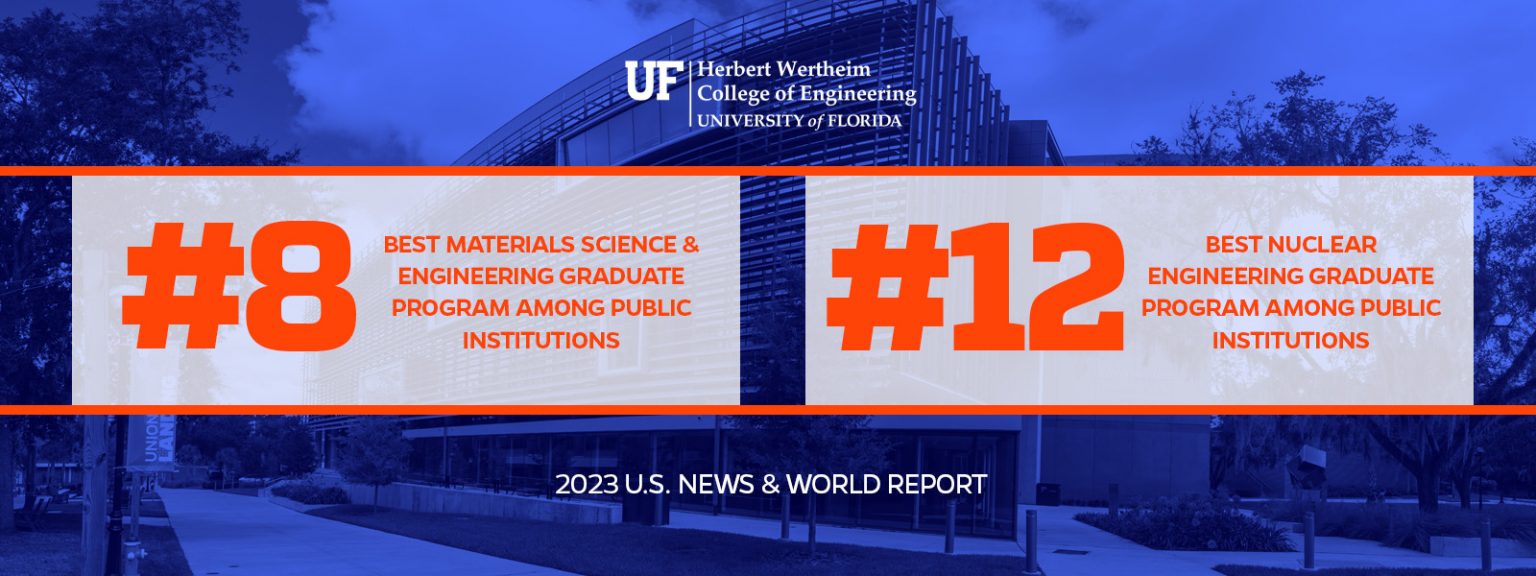 UF MSE and NE Graduate Programs Again Rank Among the Best Department