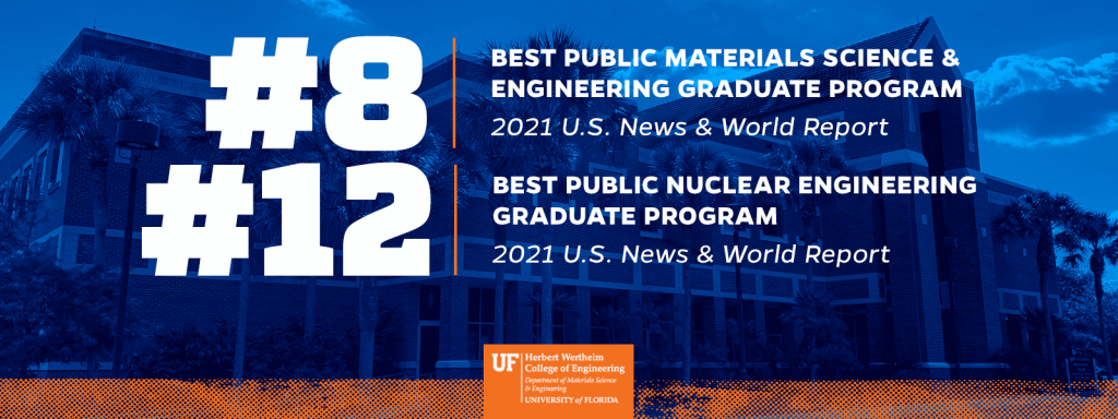 UF NE Graduate Program rises to No. 12, MSE Maintains at No. 8 Among ...