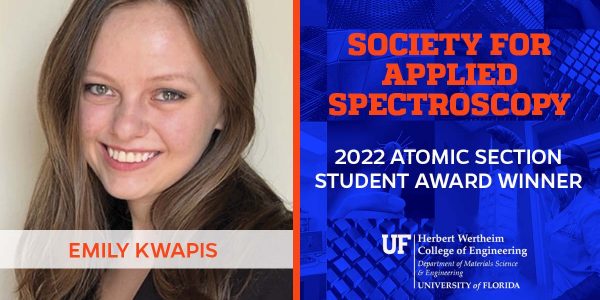 2022 Society for Applied Spectroscopy Award Winner: Emily Kwapis