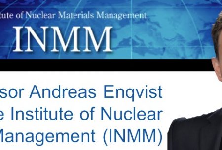 Professor Andreas Enqvist Awarded the Institute of Nuclear Materials Management