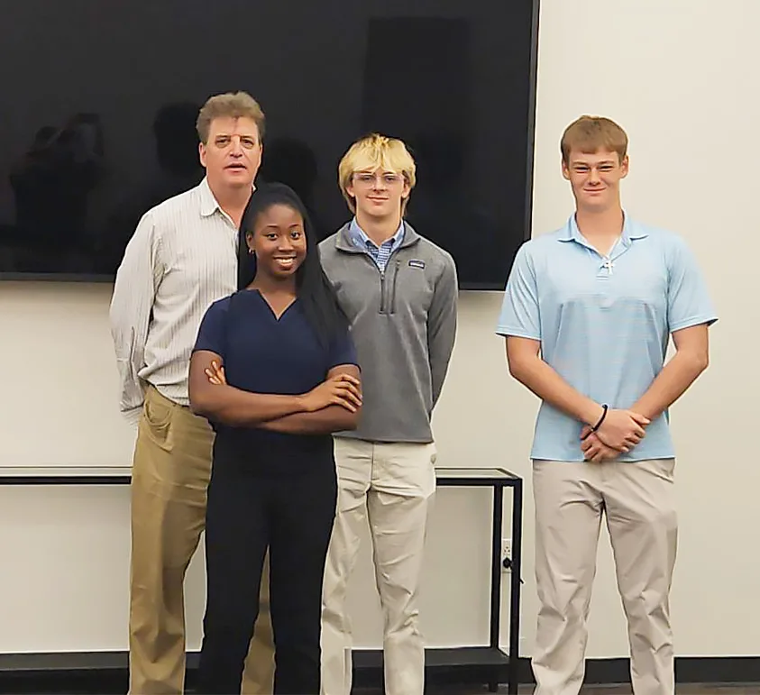 Members of the first-place Smart City AI Contest team pose together after the competition.