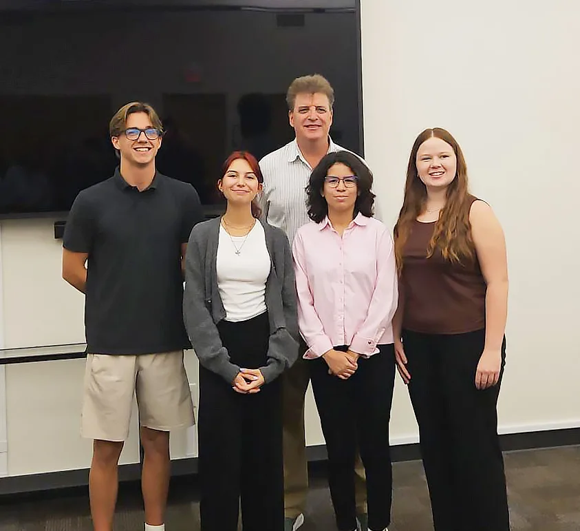 Members of the second-place Smart City AI Contest team, pose together after the competition.